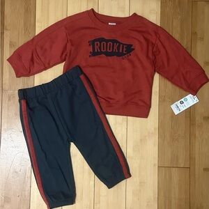 Carter's Red and Black Kids Sweatshirt and Joggers Set